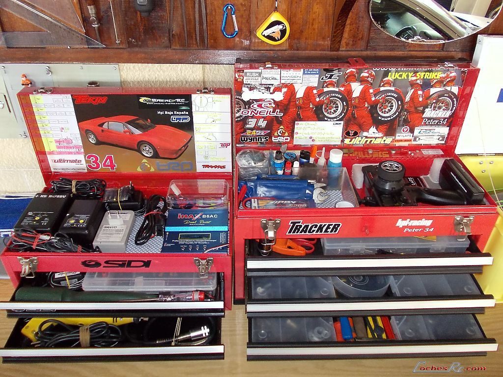 Caja de herramientas de taller RC con llaves allen y destornilladores