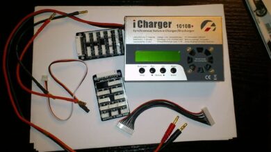 Cargador balanceador iCharger con placa de balanceo y cables para baterías LiPo de RC