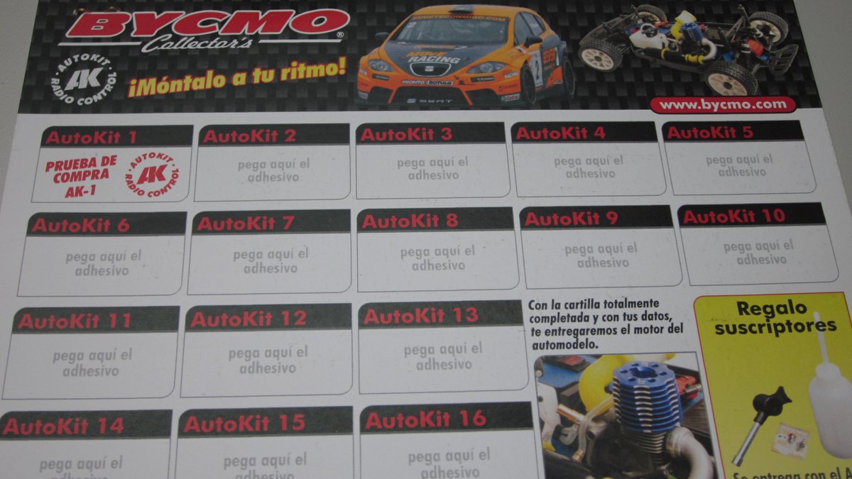 Cartilla de cupones de un coleccionable con las casillas de todas las entregas