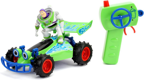 Buggy teledirigido de Toy Story con la figura de Buzz Lightyear montada