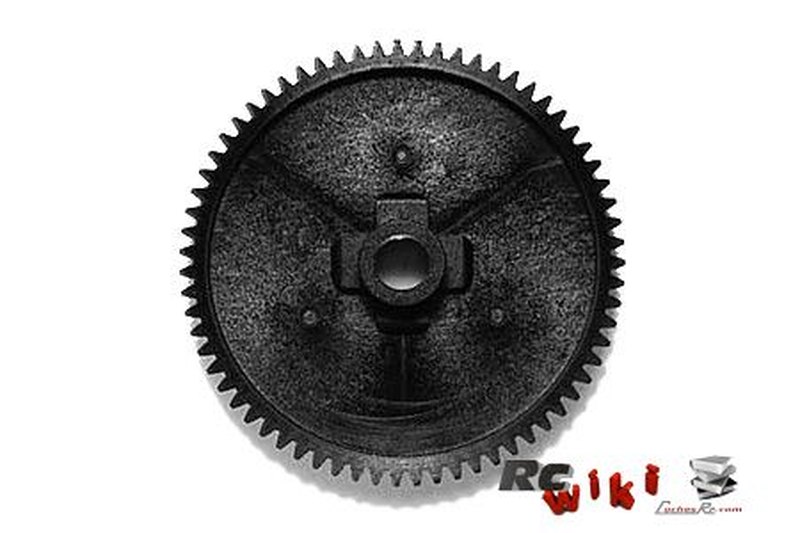 Corona de transmision de plastico de un coche RC