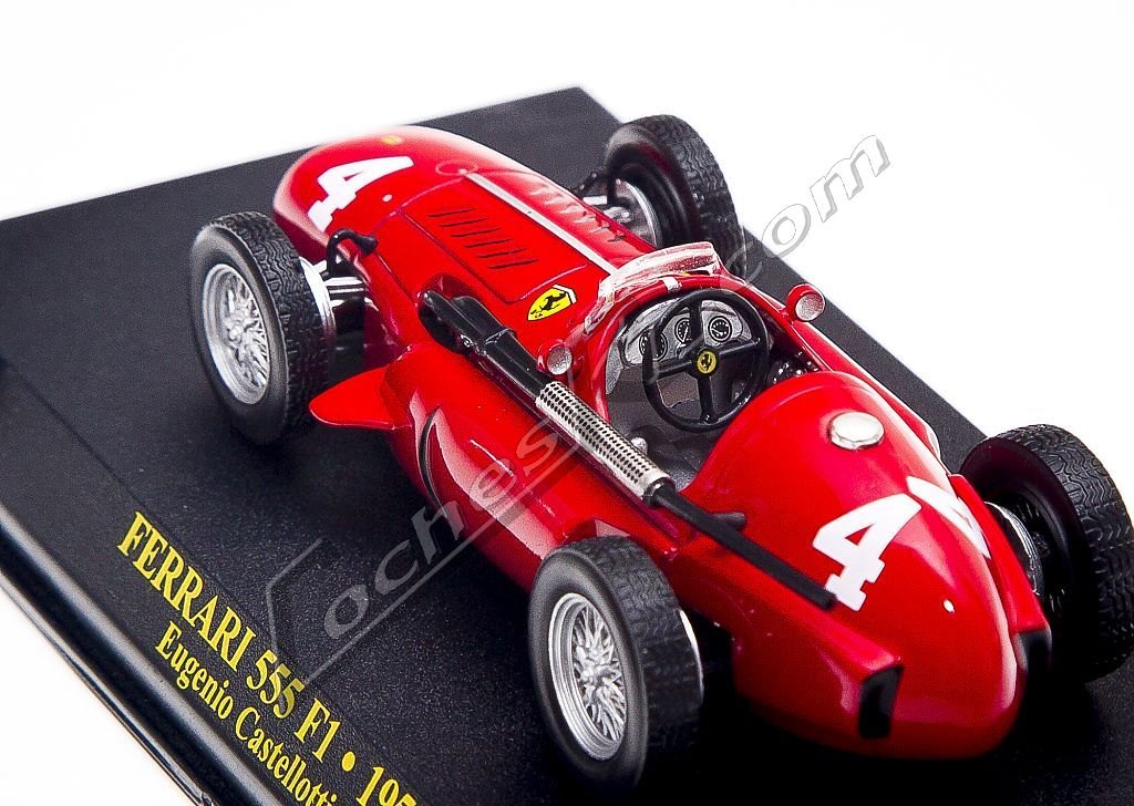 Miniatura del Ferrari 555 F1 de 1955 de Eugenio Castellotti a escala 1/43
